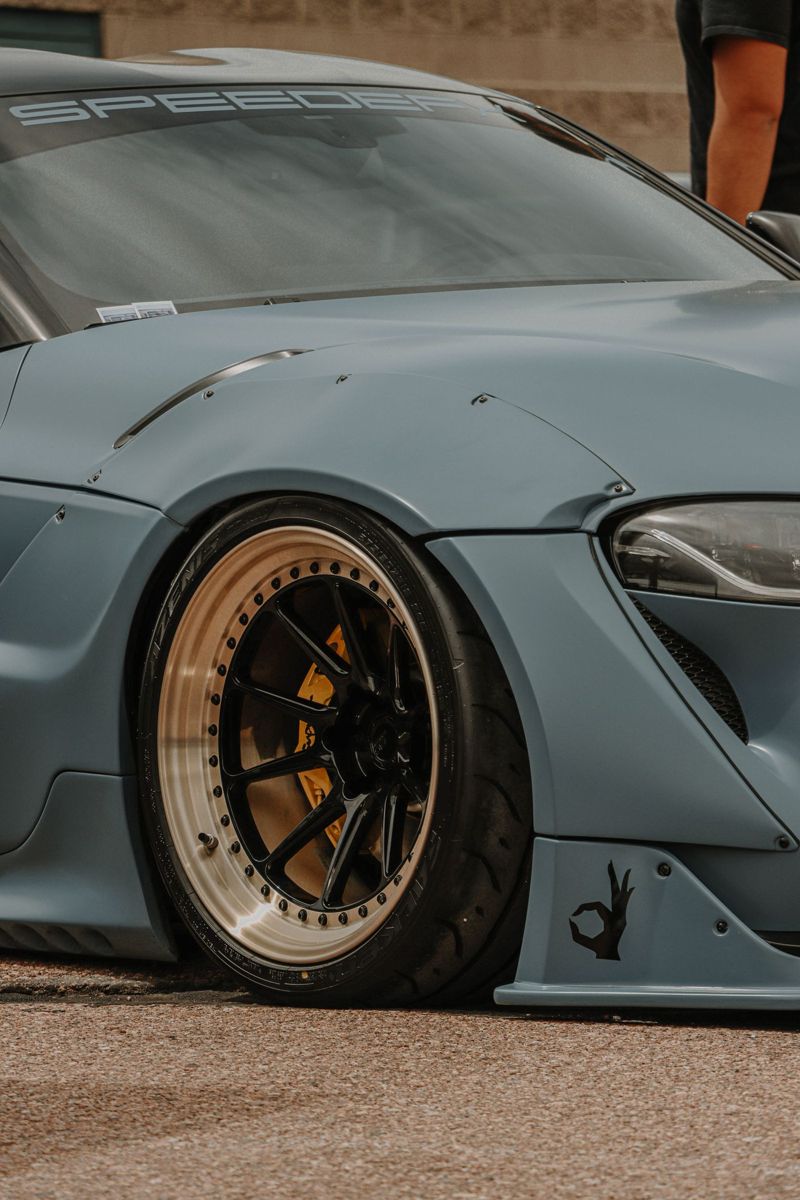 Widebody Toyota Supra with custom wheels